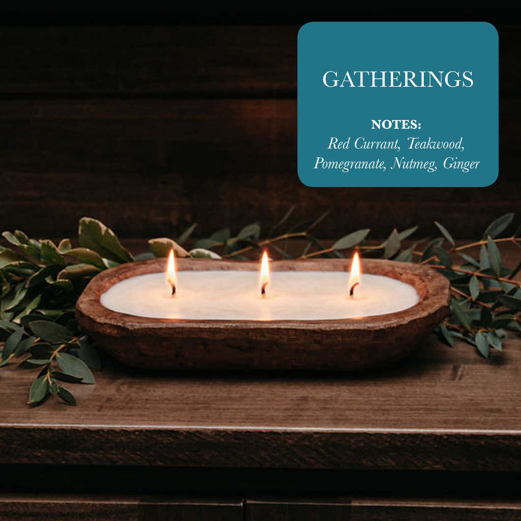 Gatherings 3-Wick Dough Bowl Soy Candle - Premium Hand-Poured Spa Ambiance