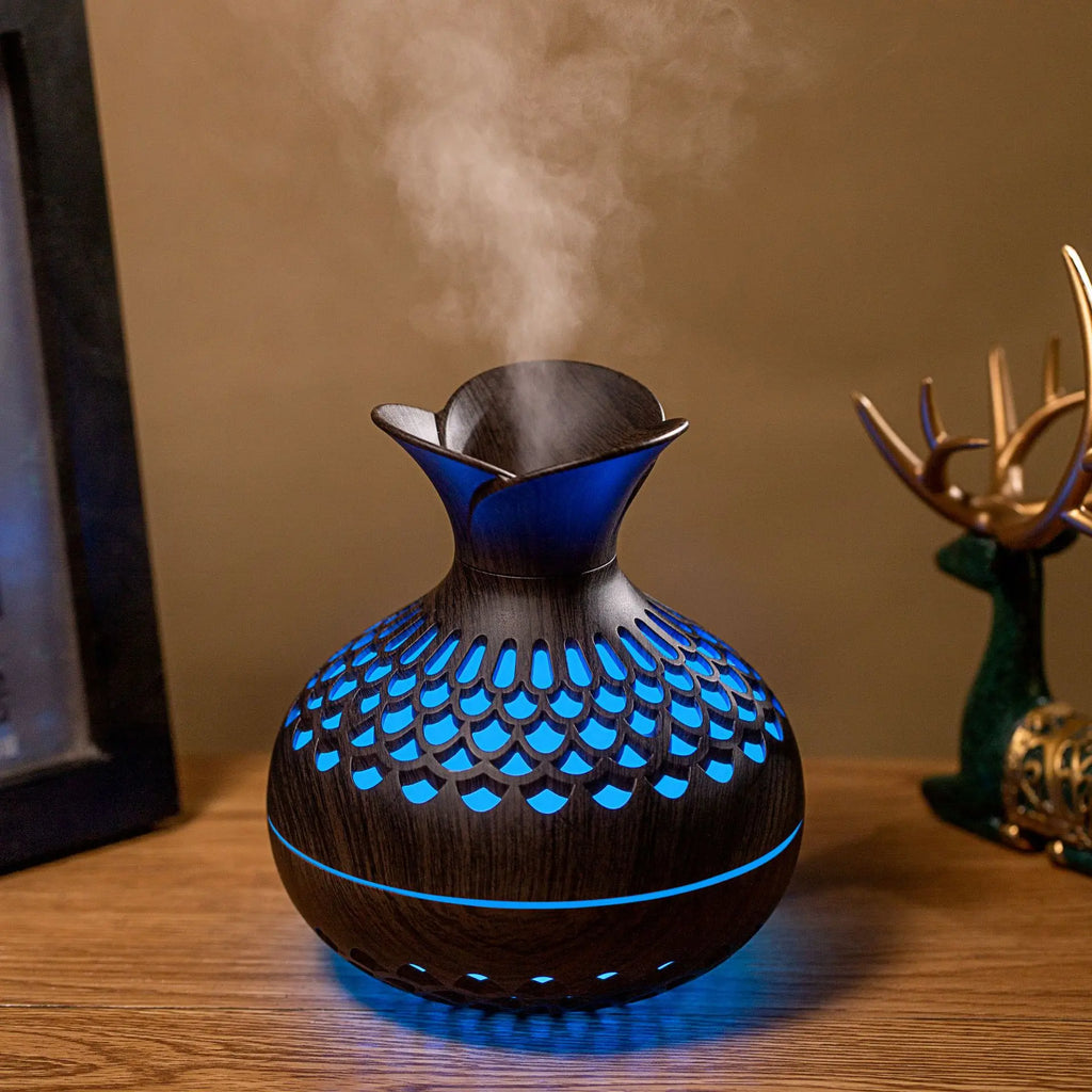 300ml USB Wood Grain Aroma Diffuser & Humidifier