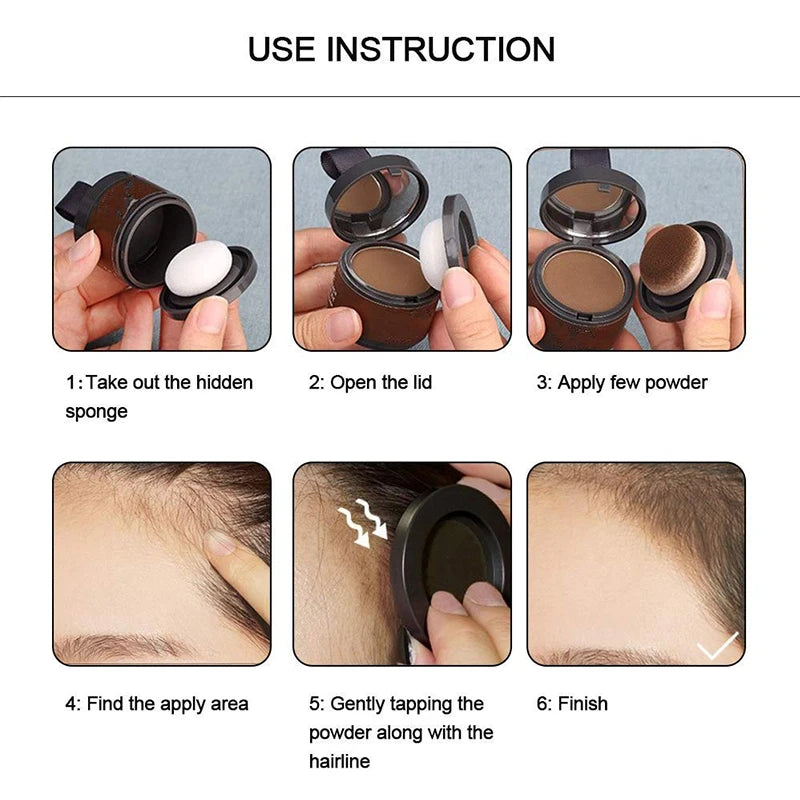 Hair Root Touch Up Powder - Dark Auburn Waterproof Hairline Concealer