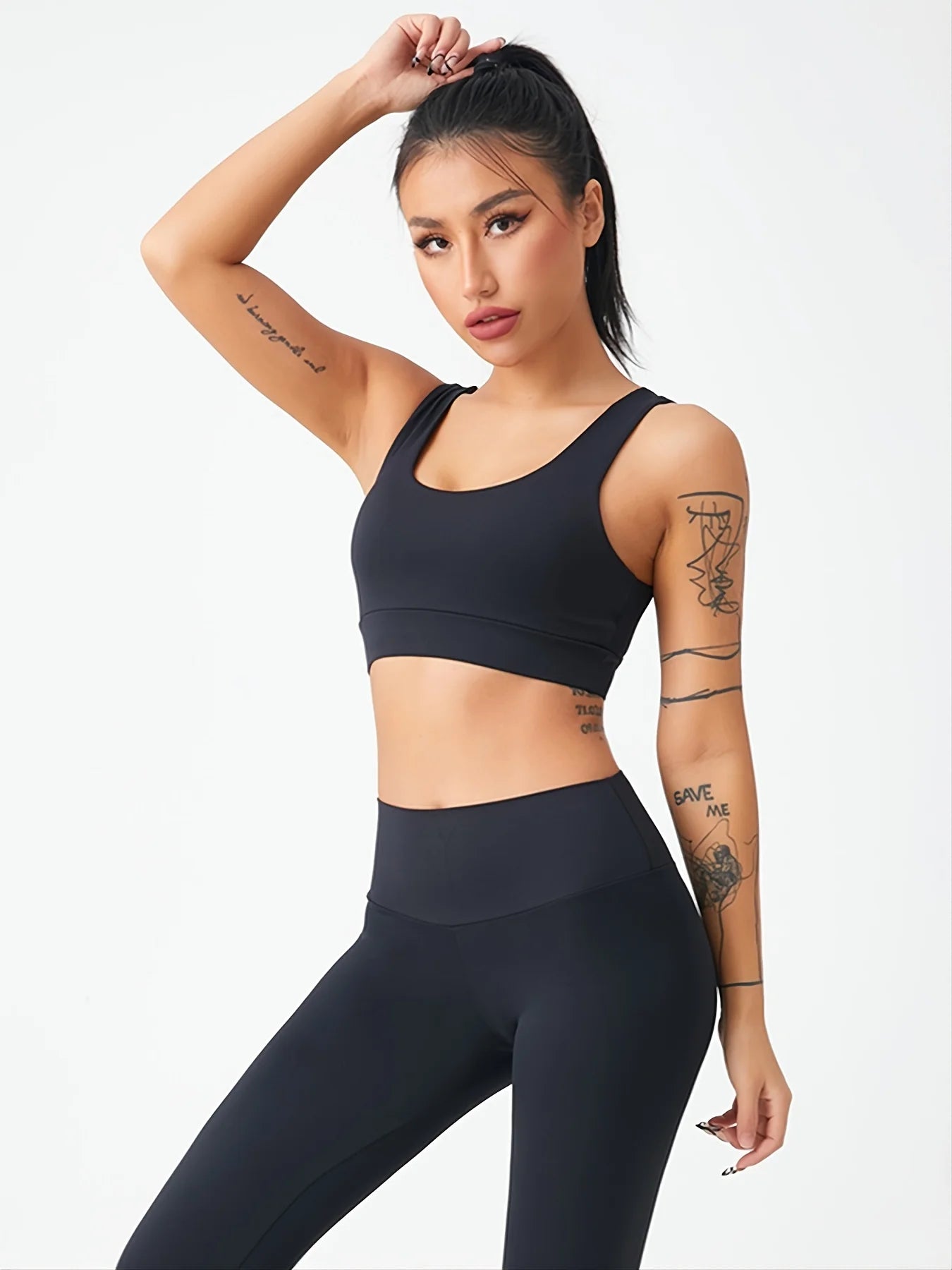 High Waist Butt Lifting Yoga Pants Ruched Peach Hip Quick Dry Breathable Stretch Sports Leggings for Gym Workout
