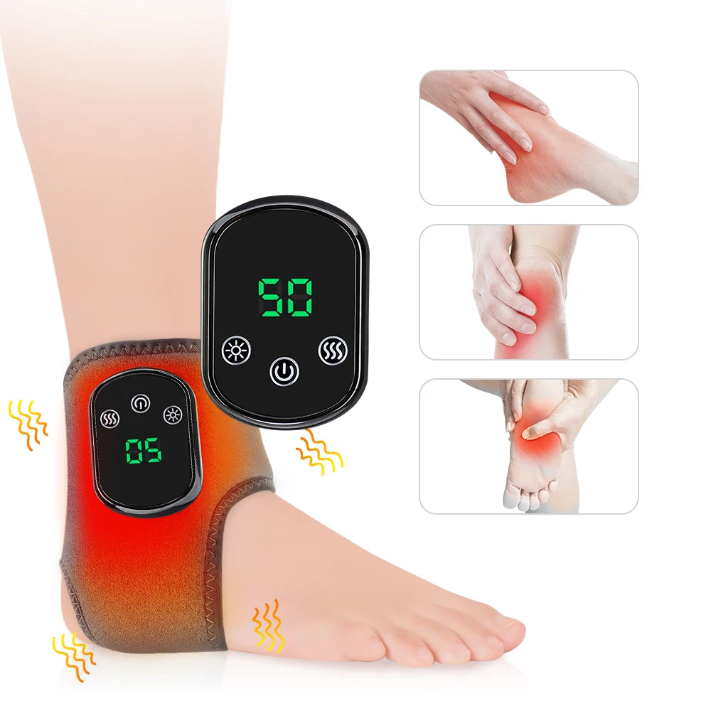 Electric Foot Massager with Heat - Vibration & Hot Compress Therapy
