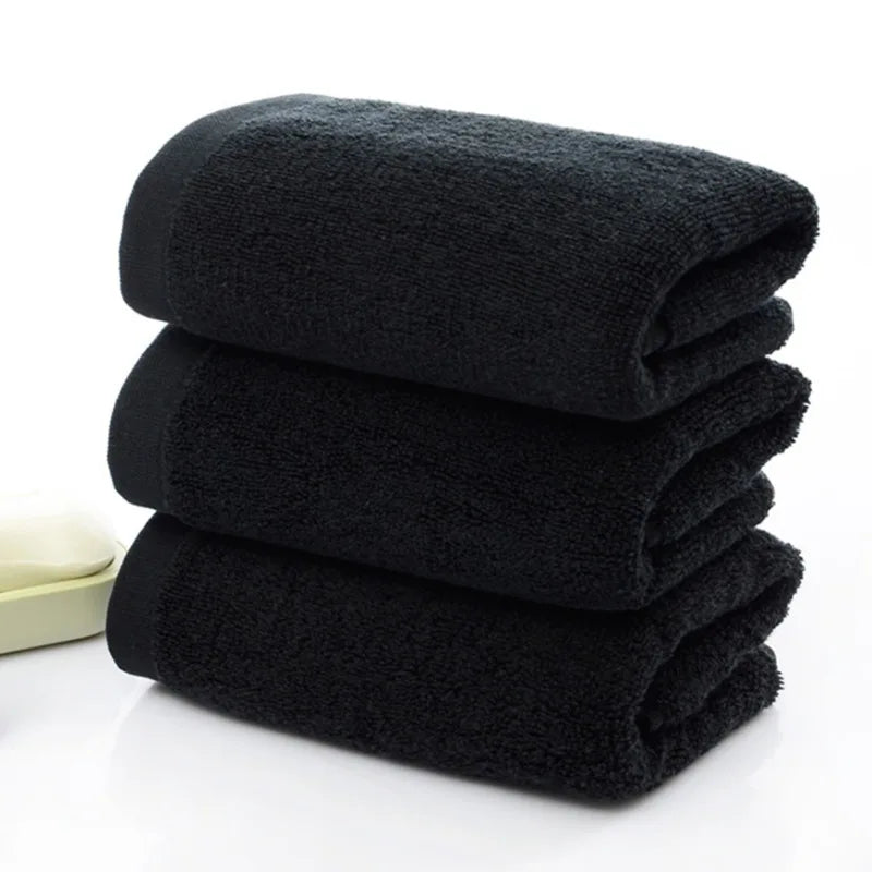 Premium Black Hand Towels - 100% Cotton Ultra Soft & Absorbent (4-Pack)