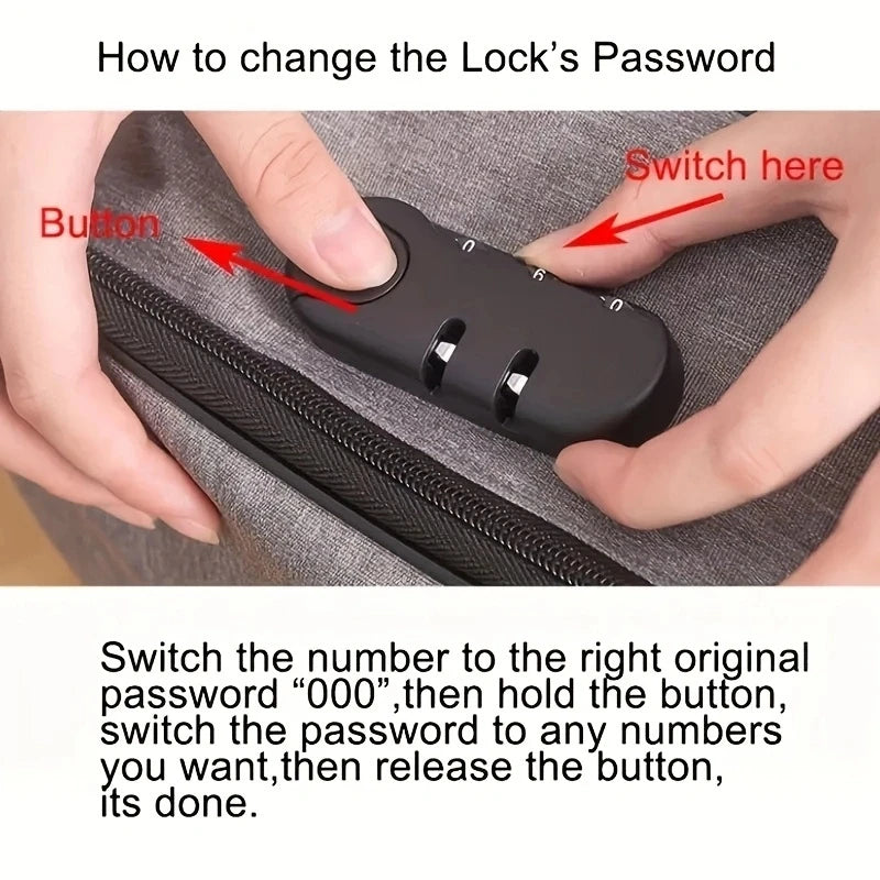 3-Layer Document Organizer with Lock - Water-Resistant Travel File Storage Case