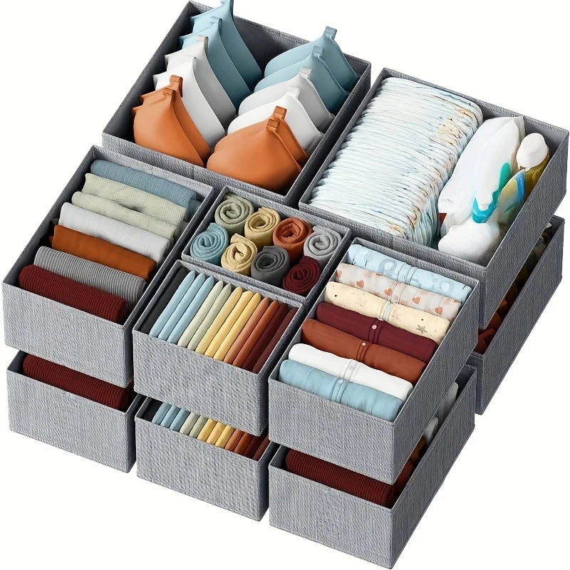 6-Piece Dreamy Drawer Organizers! Multi-Compartment Magic Bins -Tidy Kids' Clothes&Nursery Chaos.Space-Saving, Durable&Stylish.