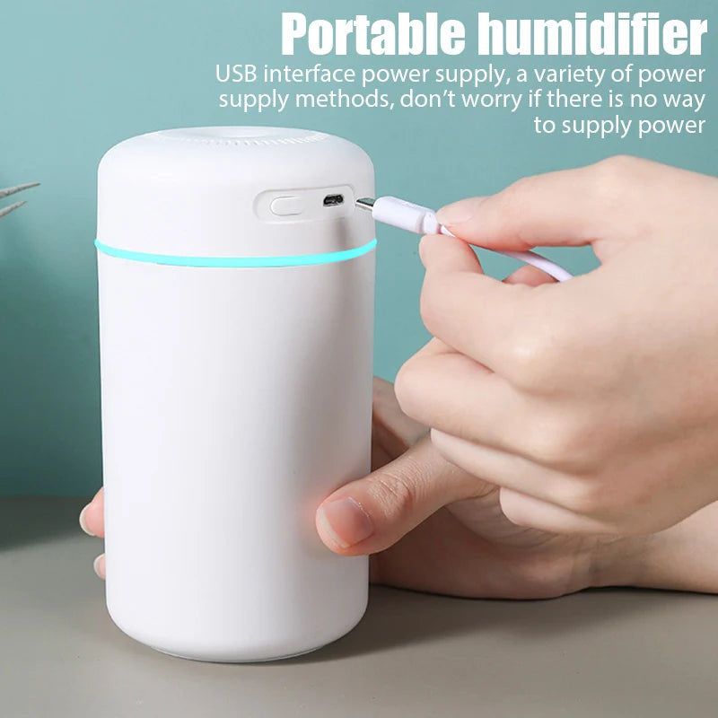 420ml Portable USB Humidifier with LED Night Light - Car & Home Aromatherapy Diffuser