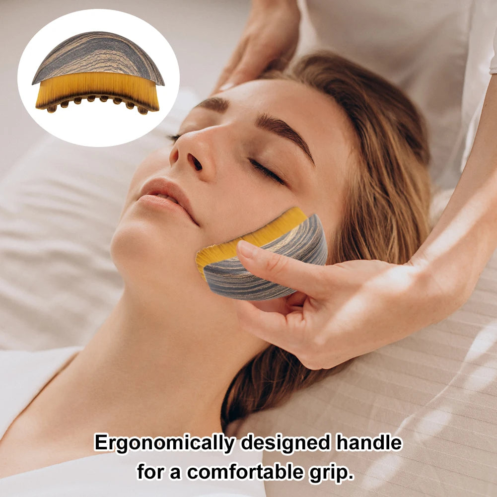 Dry Facial Brush - Soft Bristle Lymphatic Massage & Exfoliation Tool