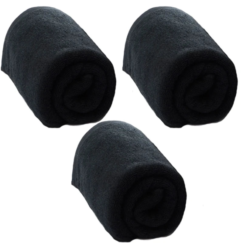 Premium Black Hand Towels - 100% Cotton Ultra Soft & Absorbent (4-Pack)