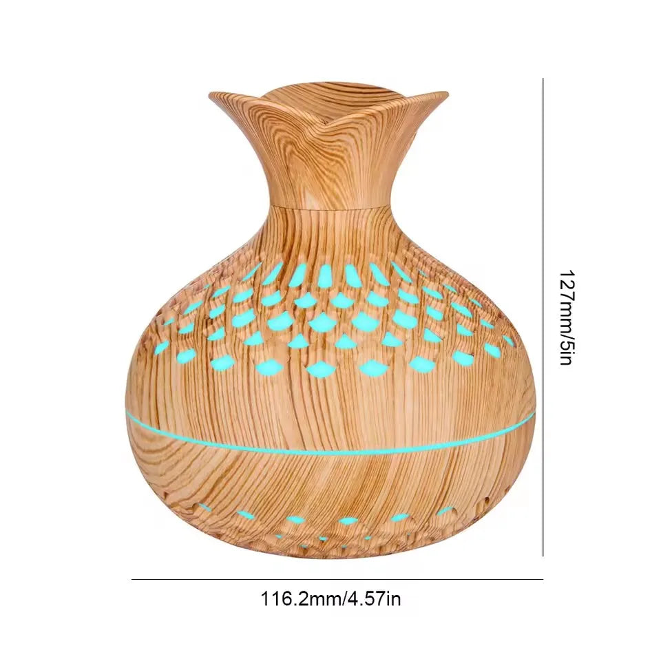 300ml USB Wood Grain Aroma Diffuser & Humidifier