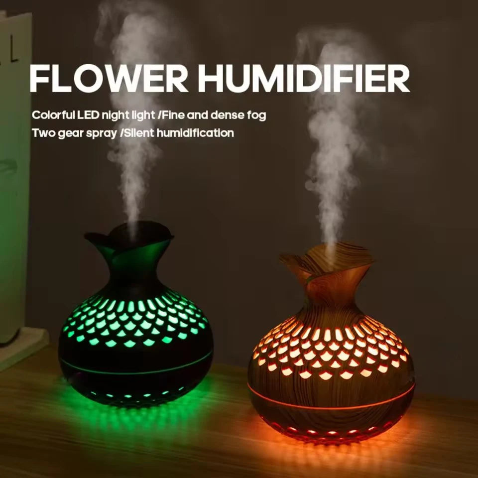 300ml USB Wood Grain Aroma Diffuser & Humidifier