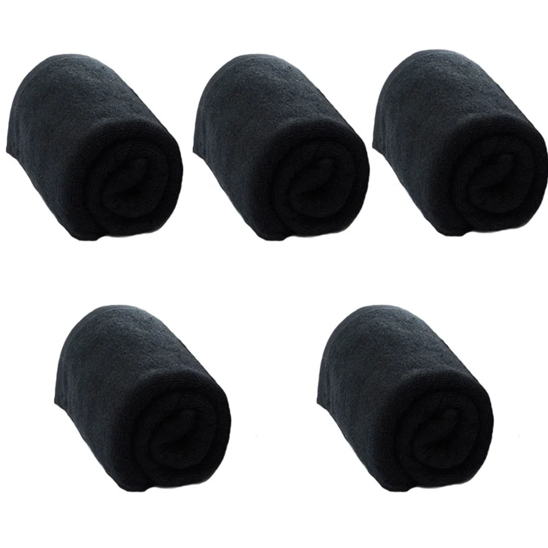 Premium Black Hand Towels - 100% Cotton Ultra Soft & Absorbent (4-Pack)