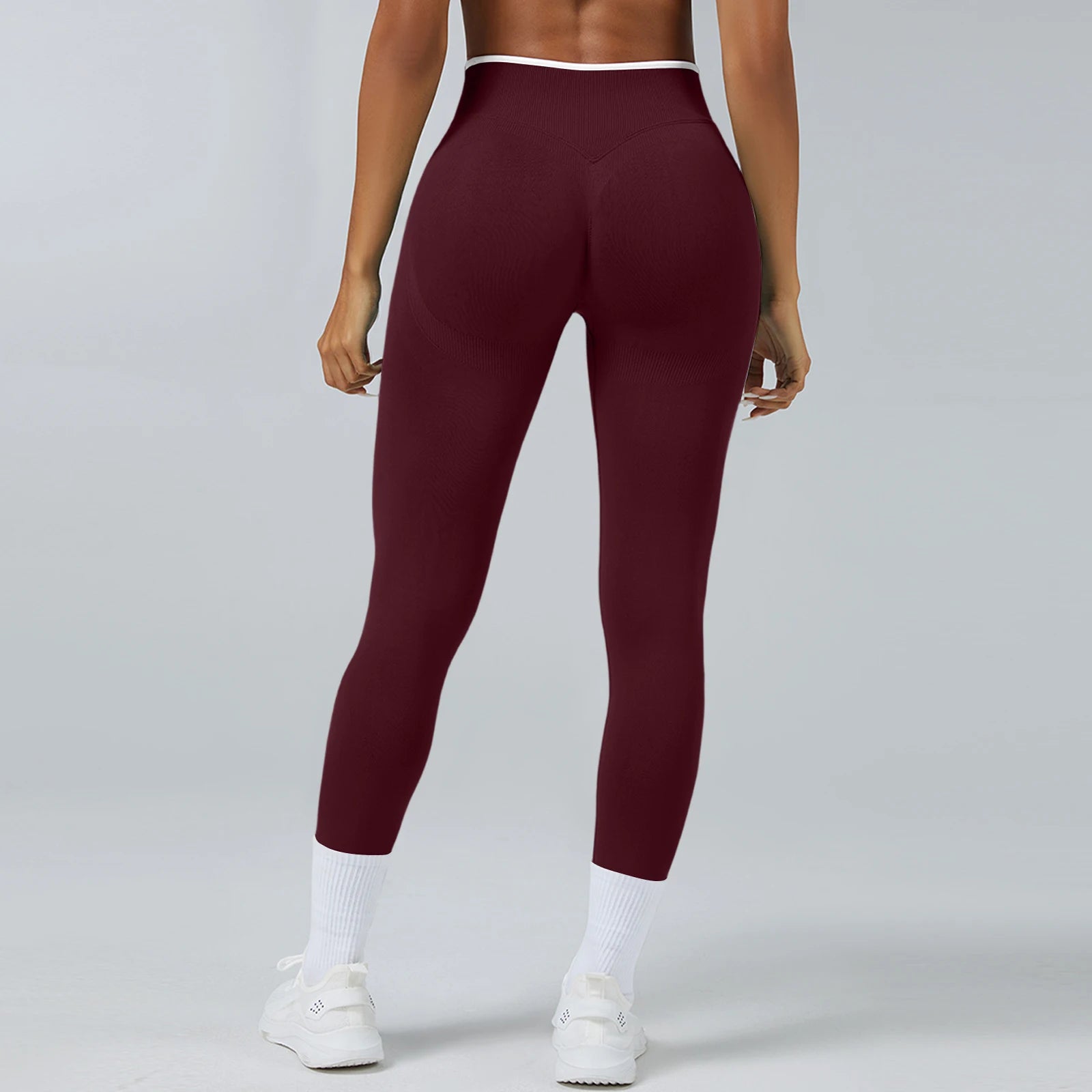 Color Block Seamless Yoga Leggings - High Waisted Butt Lifting Activewear