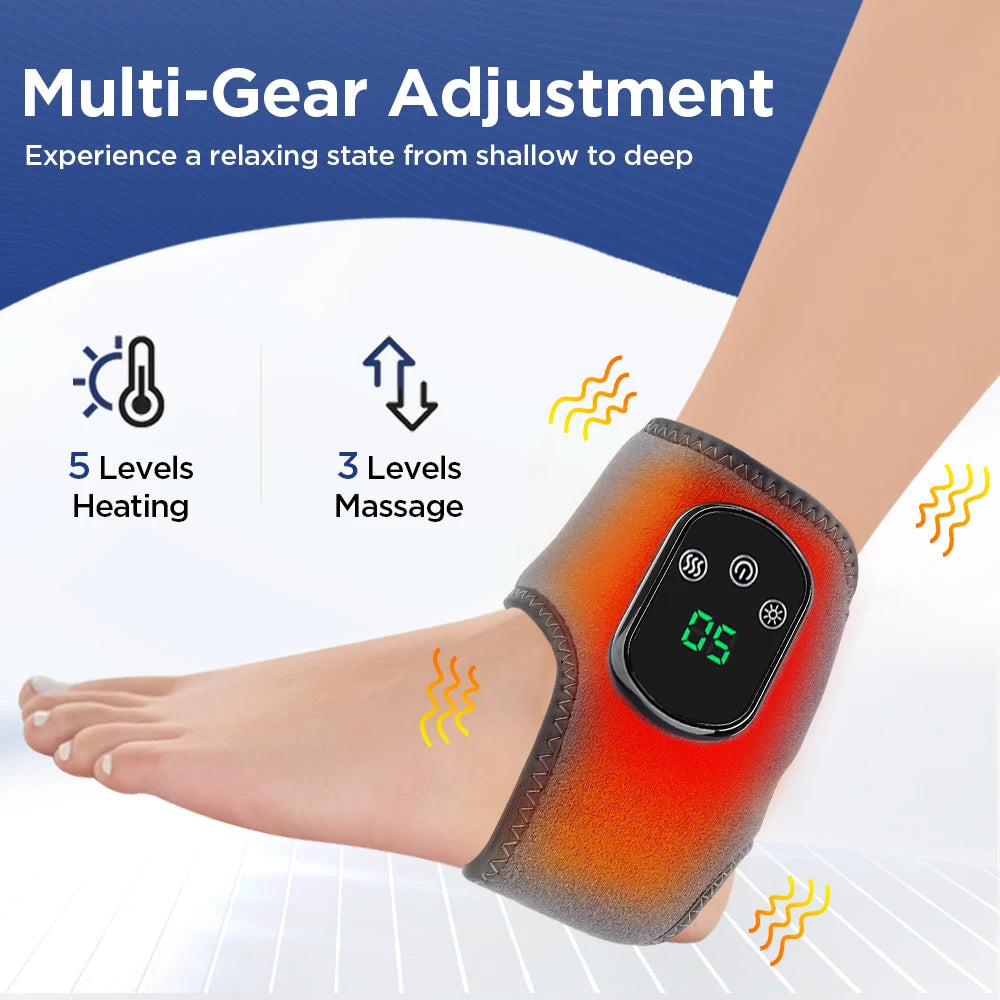Electric Foot Massager with Heat - Vibration & Hot Compress Therapy